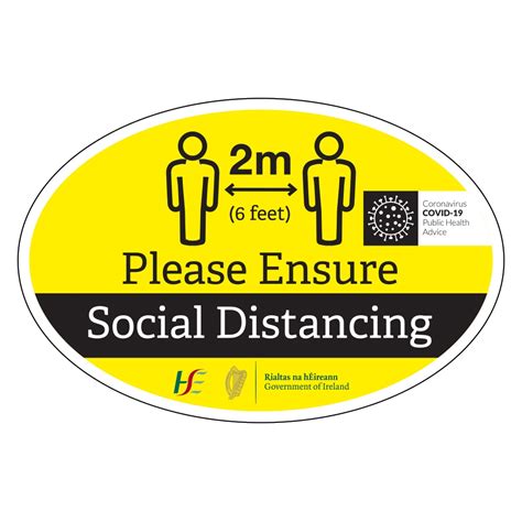 Social Distancing Floor Stickers Covid 19 Signage Ireland