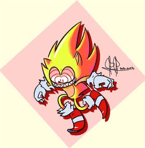 A Fleetway Super Sonic Doodle I Made Hope You Like It Sonicthehedgehog