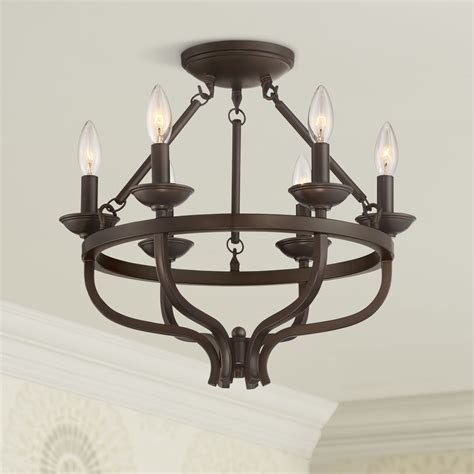 Barnes And Ivy Ceiling Light Semi Flush Mount Fixture Oil Rubbed Bronze 17 3 4 Wide 6 Light