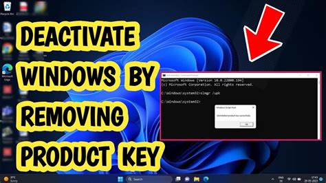 How To Deactivate Windows By Removing Product Key Windows 1110 Youtube