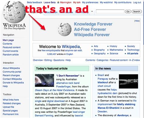 Wikipedia Runs Ads Highlighting Their No Ad Policy Techcrunch