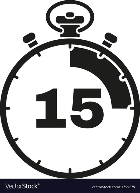 15 seconds minutes stopwatch icon clock royalty free vector