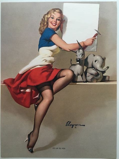 Vintage 1940s 50s Pinup Girl Original Print