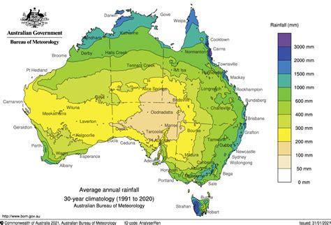 Rainfall Climate Averages Maps Bureau Of Meteorology
