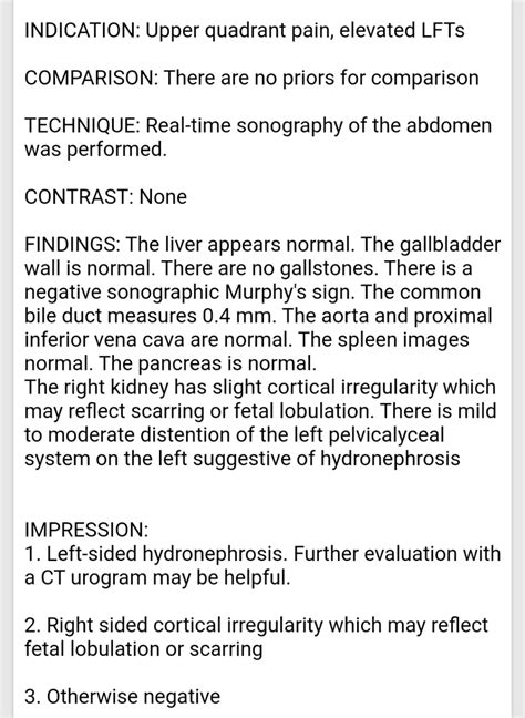 27 male, experiencing RUQ pain extending to back. No relevant medical