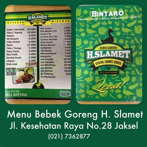 Cobalah sambal bawang yang satu. Gambar Bebek Goreng Slamet Ringroad Utara Yogyakarta Menu ...