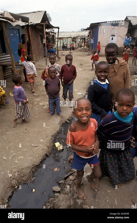 Kenya Children Slum Street Nairobi Country Developing Nation Less