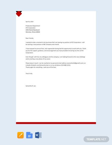 Wedding invitation email to colleagues: FREE Farewell Letter Saying Goodbye to Colleagues Template - Word | Google Docs | Apple Pages ...