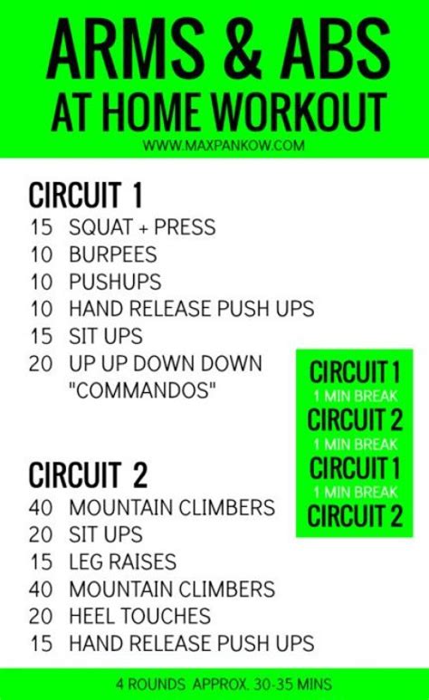 Arms And Abs At Home Workout Max Pankow