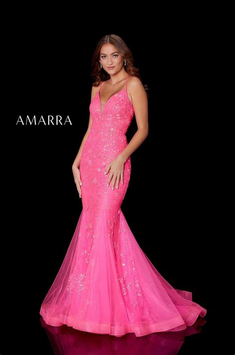 Amarra 87238 Long Fitted Sequin Lace Mermaid Prom Dress Pageant Gown