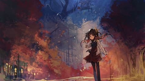 Desktop Wallpaper Anime Girl Walking Hd Image Picture Background