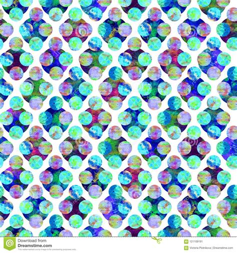 Bright Circles Forming Rhombus Abstract Grunge Colorful Splashes