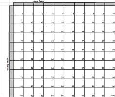 blank football pool template | 100 Square Football Pool ...