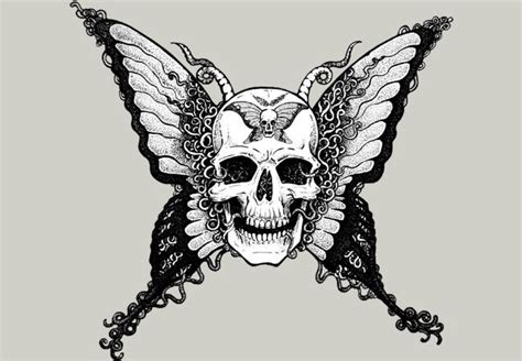 Butterfly Skull By Skullmaniac Sugar Skull Tattoos Skull Butterfly