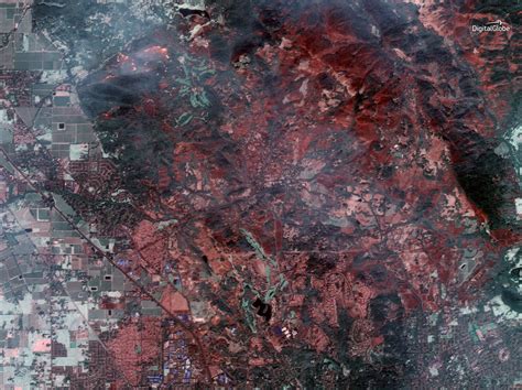 Satellite Infrared Image Of California Wildfires Rpics