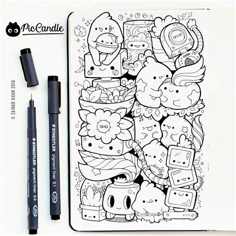 Doodle By Piccandle 30dec16 Doodle Art Drawing Cute Doodle Art