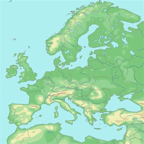 Carte de l Europe Régional Departement