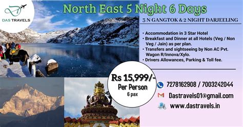 North East 5 Nights And 6 Days Darjeeling Gangtok Tour Package Low Price