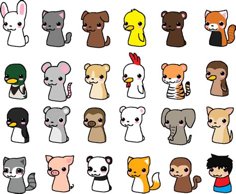 Download Cute Chibi Animals Cute Chibi Animal Drawings Full Size