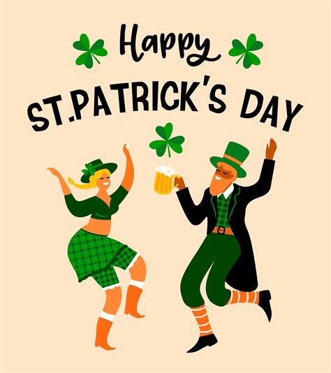 Saint Patricks Day Vector Illustration With Funny People 345235 Vector