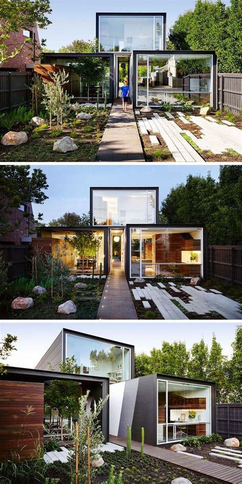 A Modern Wood Walkway Leads Straight Through The Home And Into The