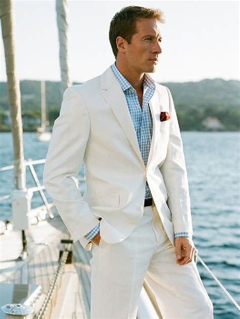 Relaxed, calm and full of sunlight and sea breeze! Mens Beach Wedding Attire for the Groom | Wedding and ...