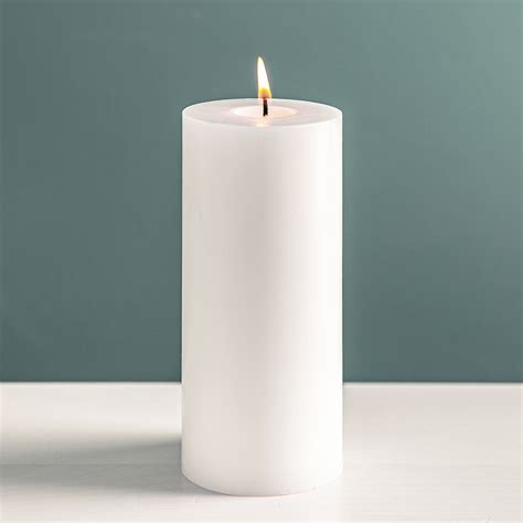 Empire Tuscany Unscented Essentials Tall Pillar Candle White
