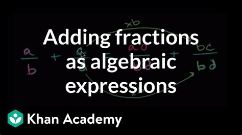 Algebraic Expression Adding Fractions Introduction To Algebra