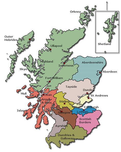 Map Of Scotland Country And City