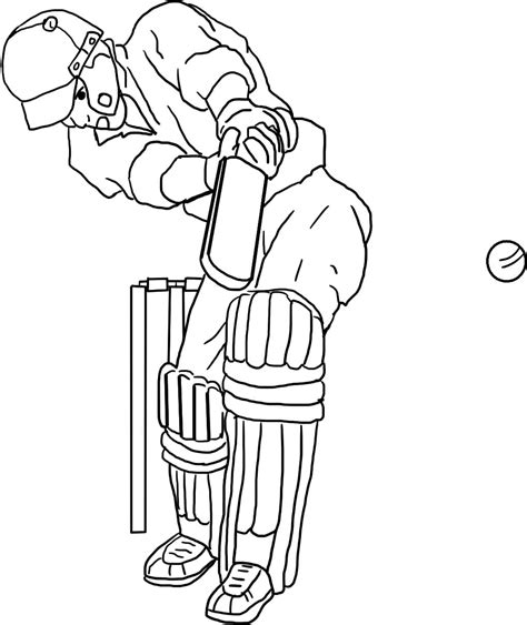 Playing Cricket Coloring Page Download Print Or Color Online For Free