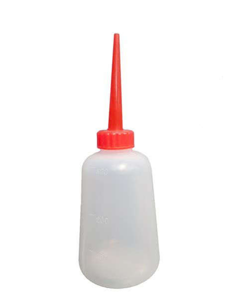 Red Tip Nozzle Plastic Squeeze Water Bottle 300ml