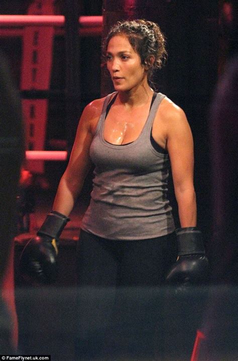 Jennifer Lopez Raises A Sweat As She Films Boxing Scenes For Tv Show