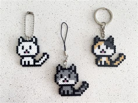 Mini Cats Pixel Perler Beads Art Can Be Fridge Magnet Etsy