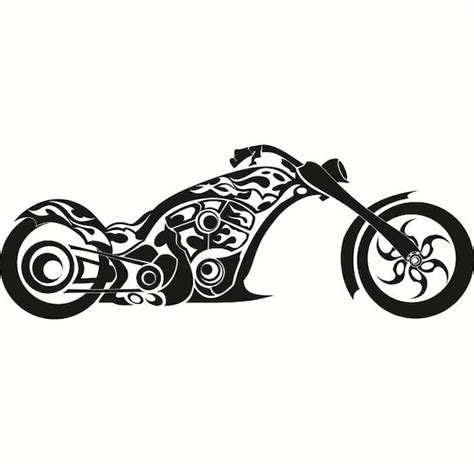 Motorcycle 9 Chopper Outlaw Bike Biker Flames Shop Logo Svg