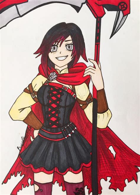 Finished My Drawing Of Ruby Rose From Rwby Comicsanime Vol 4 6 Using