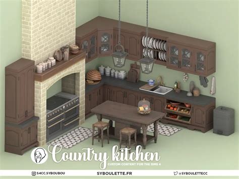 Country Kitchen Cc Sims Syboulette Custom Content For The Sims