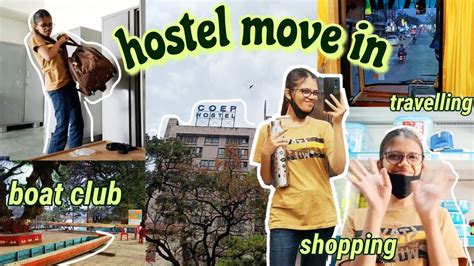 First Day At Coep Hostel Travelling Shopping Boat Club Youtube