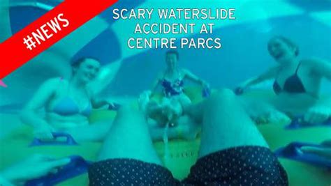 Moment Woman Is Injured After Being Thrown From Rubber Ring On Center Parcs Water Slide Mirror