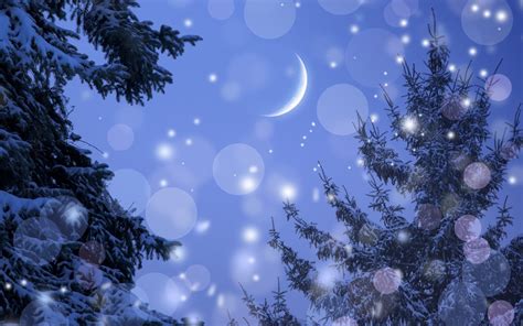 Wallpaper 1920x1200 Px Christmas Forests Holidays Moons Seasonal