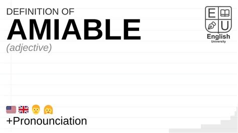 Amiable Meaning Definition And Pronunciation What Is Amiable How To