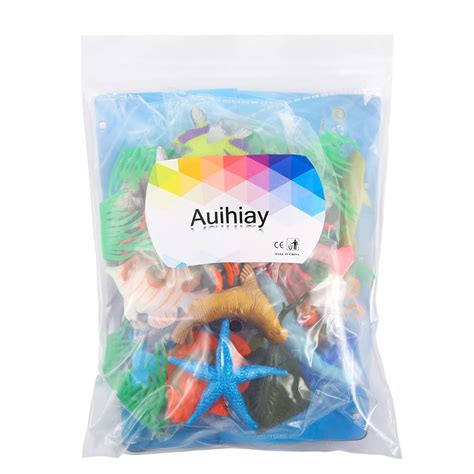 Auihiay 36 Pieces Ocean Sea Animals Assorted Mini Vinyl Plastic Animal