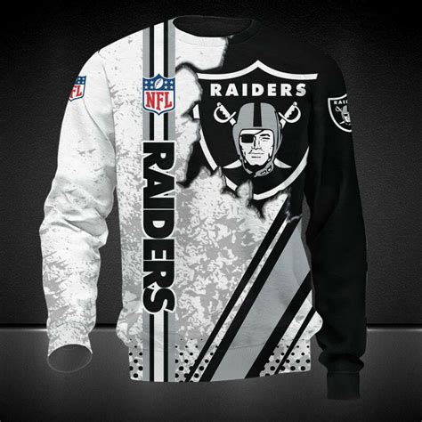 Nfl Las Vegas Raiders Black White Sweatshirt V2