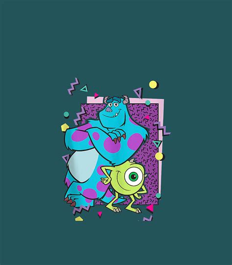 Disney Pixar Monsters Inc Mike And Sully 90s Style Digital Art By