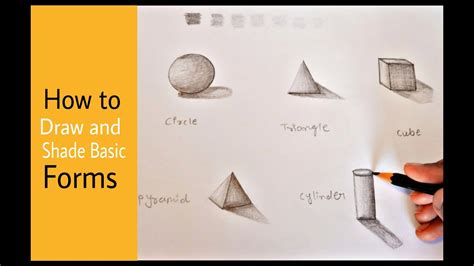 How To Draw And Shade Basic Forms In 3d With Pencil Step By Step