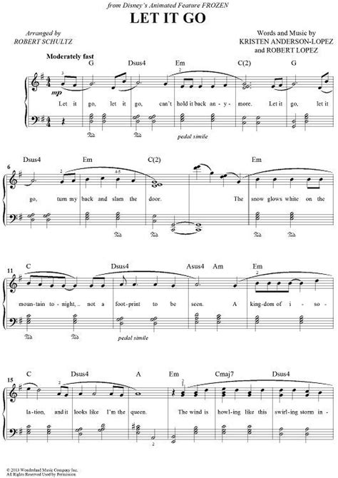 Download And Print Digital Sheet Music For Let It Go By Demi Lovato