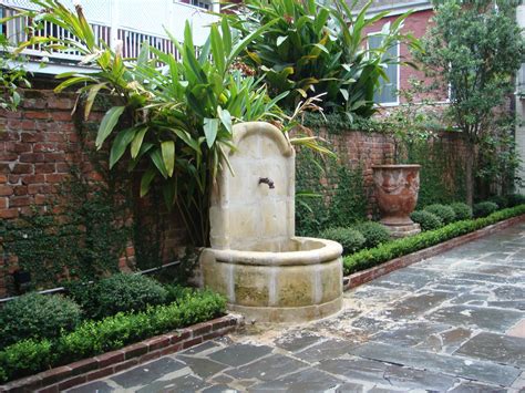 New Orleans Courtyard Fountain Wall I Could Live Here Courtyard