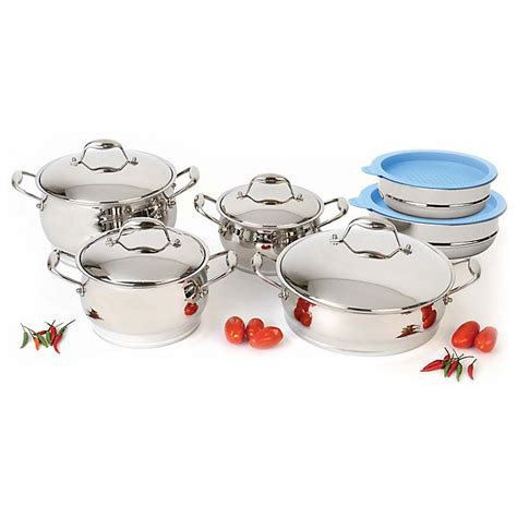 Berghoff Zeno 12 Piece Cookware Set With Mixing Bowls Bed Bath And Beyond