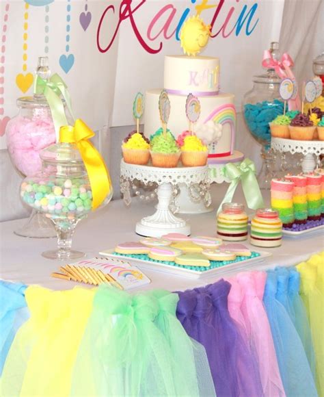 Pastel Rainbow 3rd Birthday Party Via Karas Party Ideas