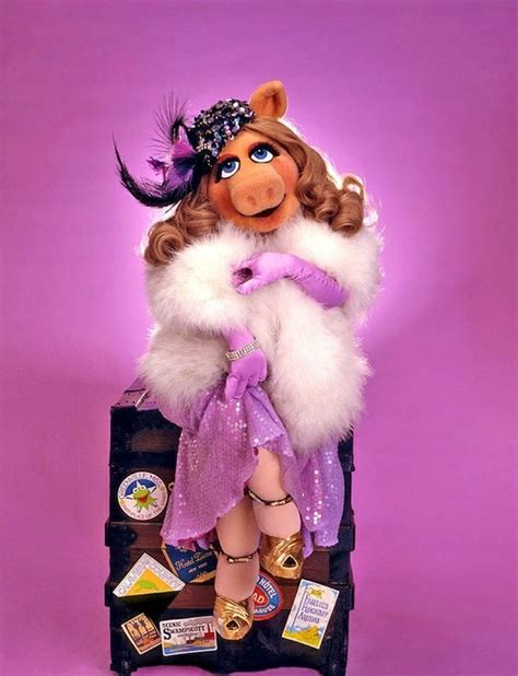 Miss Piggy Practicing Her Oscar Acceptance Speech While Looking Fab In