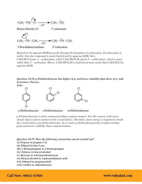 Class Th Chemistry Haloalkanes And Haloarenes Ncert Solution Cbse